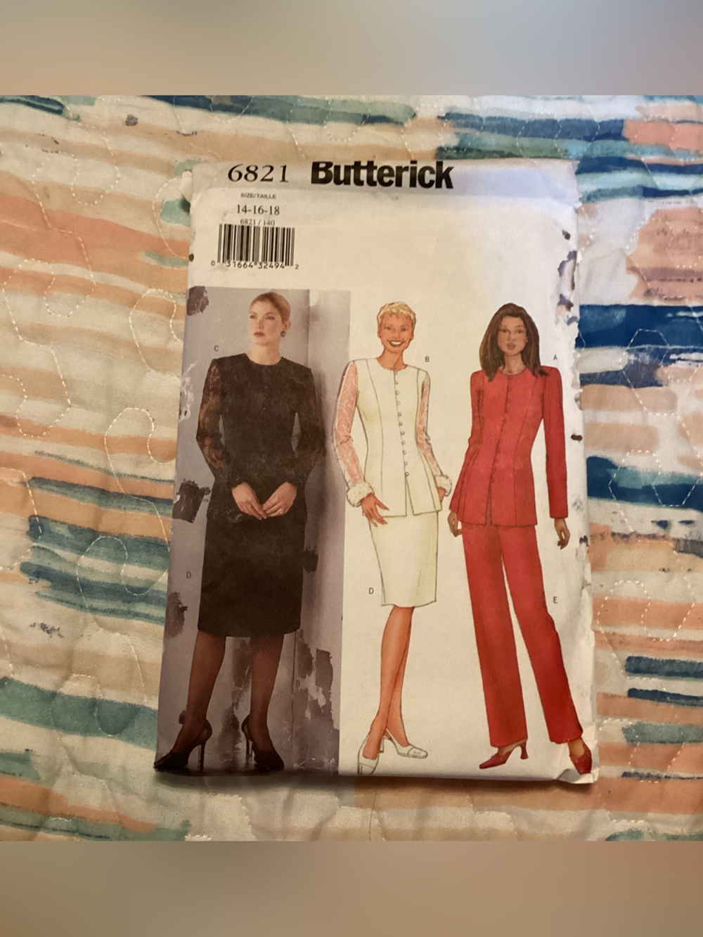 Misses Jacket Skirt & Pants Uncut Butterick 6821 Sz 14-18